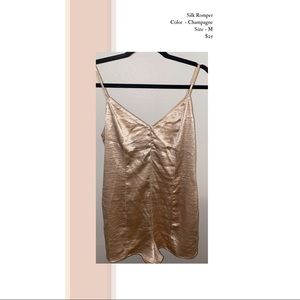 Silk Champagne Romper